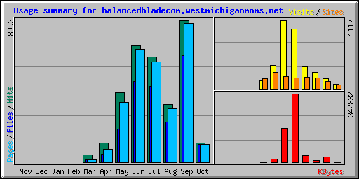 Usage summary for balancedbladecom.westmichiganmoms.net